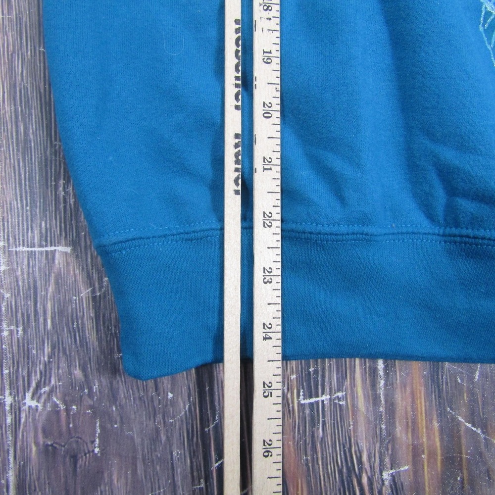 Vintage 90s Morning Sun Sweatshirt Womens Small Blue Leaf Crewneck Granny Core - Picture 6 of 6